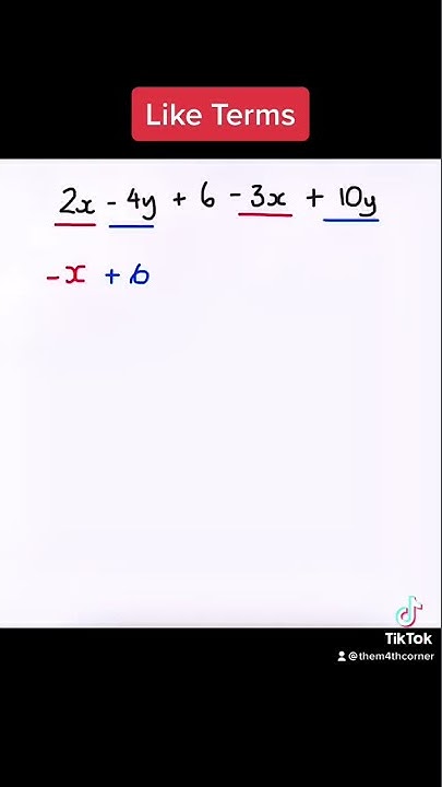 Adding Like Terms - YouTube