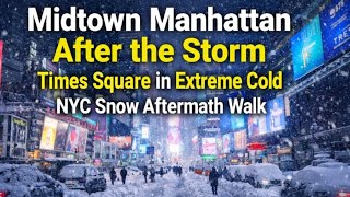 Midtown Manhattan After the Storm ❄️ Times Square in Extreme Cold | NYC Snow Aftermath Walk Jan 31,