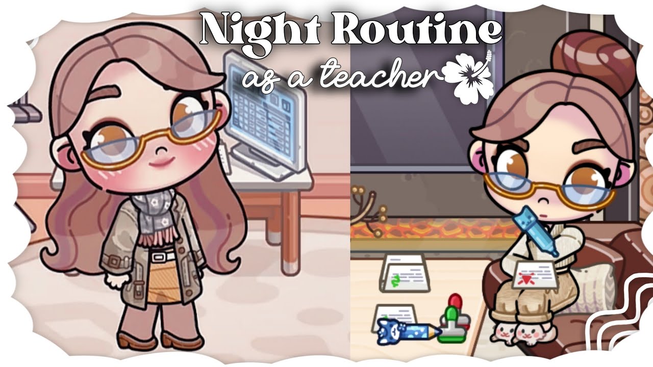 : * ✧ ･ ﾟ realistic teacher night routine ☕️ ♡ (chill) | prep with me | in avatar world 