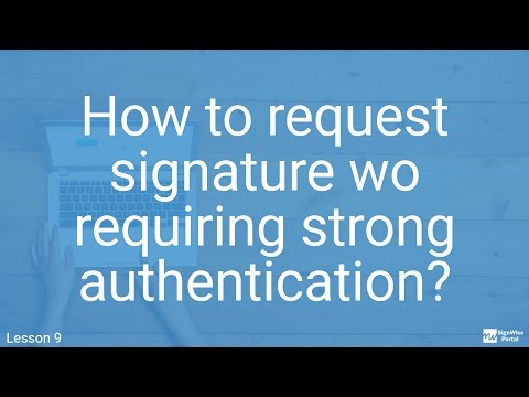 How to request signature wo requiring strong authentication?