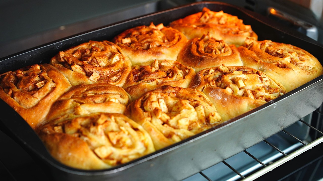 Тающие во рту яблочные булочки с корицей! Просто и вкусно!