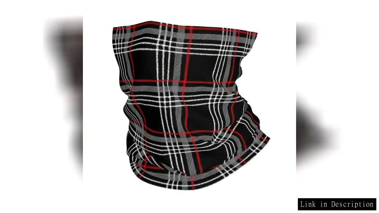 GTI Tartan Bandana Neck Gaiter Printed Magic Scarf Multi-use Balaclava Hiking Fishing Unisex Adult W