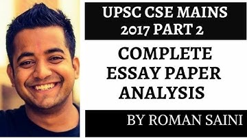 🔴 Essay Paper Analysis - CSE Mains 2017 Part  2
