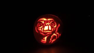 How to Carve E.T. the Extra-Terrestrial Pumpkin - Halloween Time Lapse