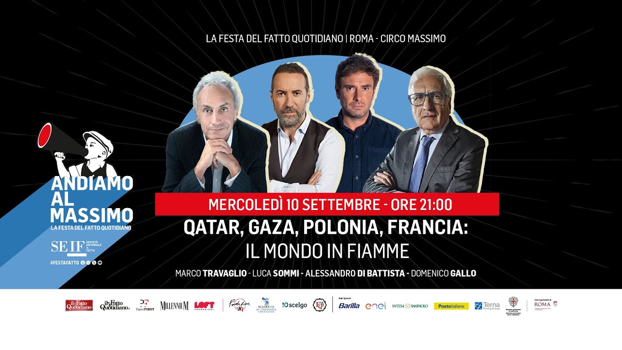 Qatar, Gaza, Polonia e Francia: il mondo in fiamme. Con Travaglio, Di Battista, Sommi e Gallo