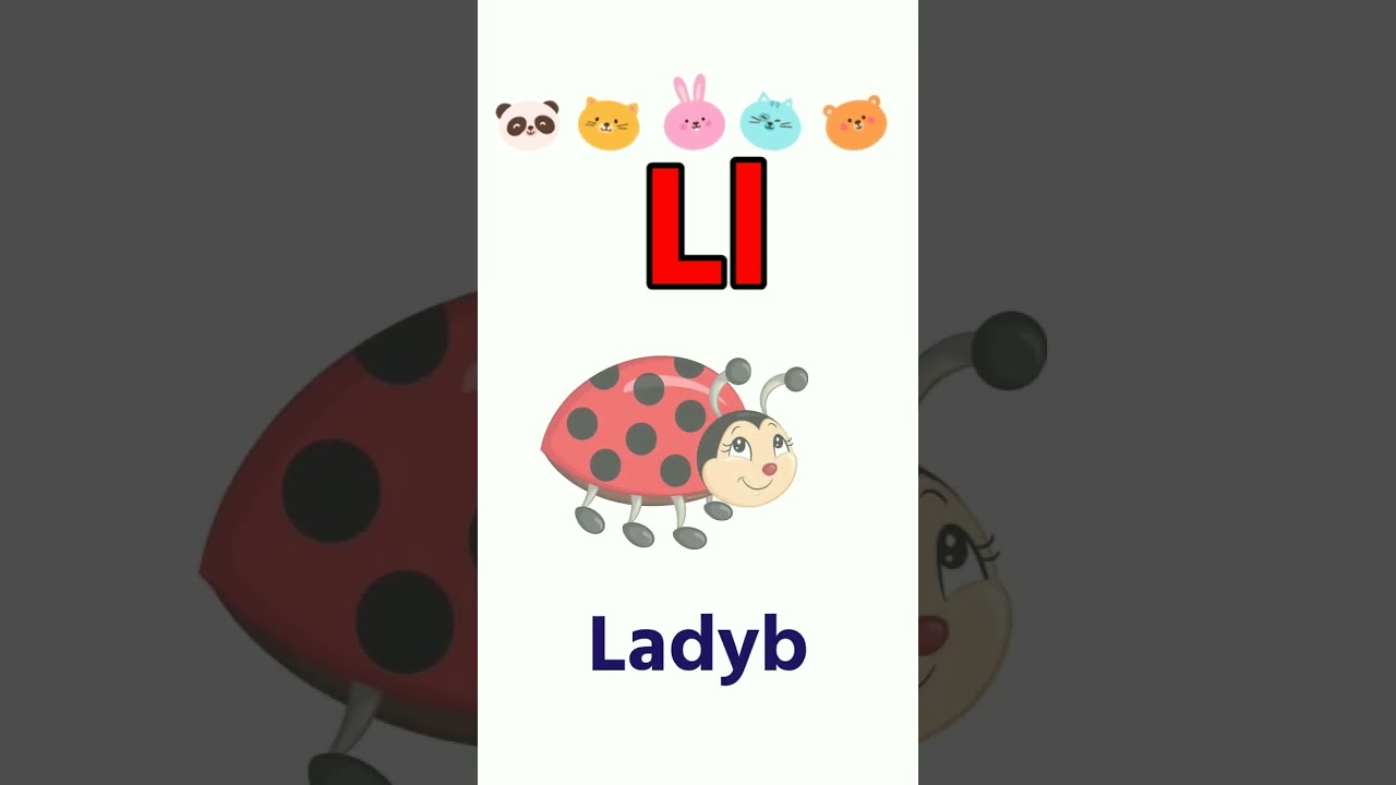 L for Lion | A for Apple video| L for Lamp,Ladybug | Alphabets with picture | Kids learning shorts