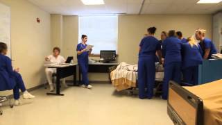 Students at Rivier University in Nashua learn to save a life