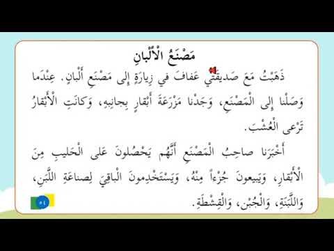 مصنع الألبان الدرس السادس للصف الثاني