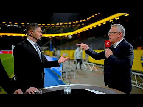 Janne Andersson bråkar med Bojan Djordjic efter Sverige besegrat Azerbaijan med 5-0 (Hela Intervjun)