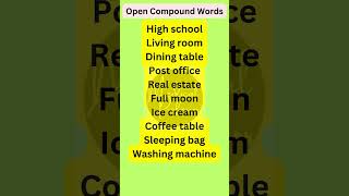 Open Compound Words in English #shorts #english
