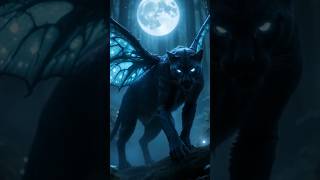 The Night Panther Has Wings! 🌙😱#panther #fusion #wings#animals #shorts