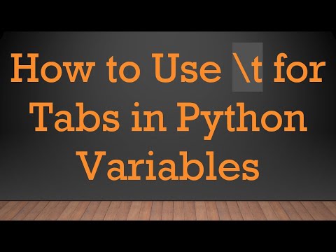 How to Use \t for Tabs in Python Variables