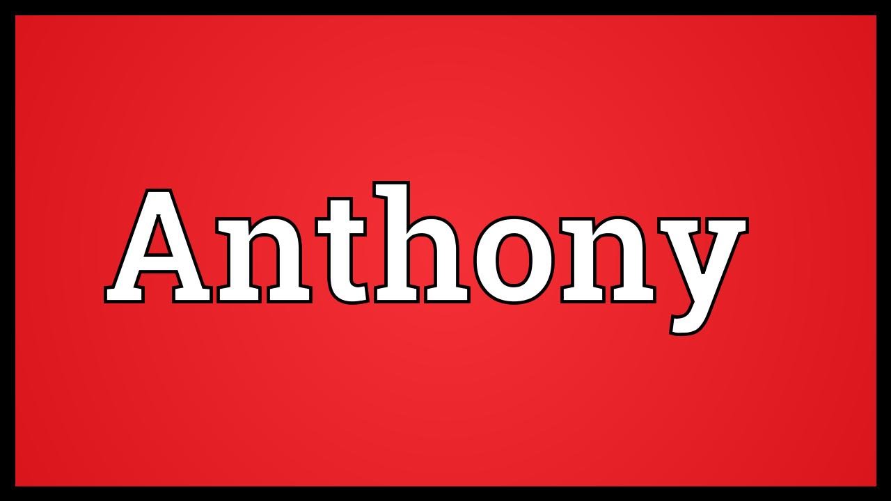 what is the meaning of my name anthony