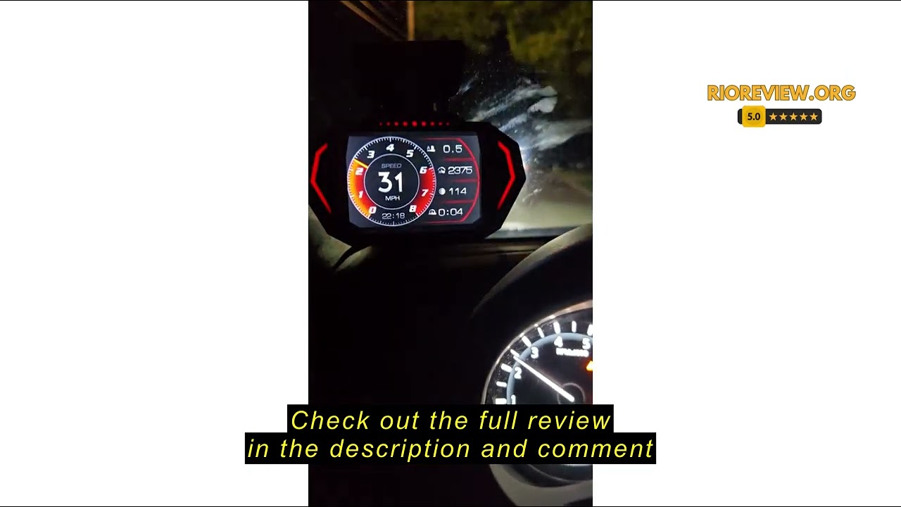 Review AZIJYV Obd2 Gauge Display with Speed, Heads Up Display for Cars P24, Fuel Consumption, RPM, O