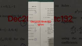 #IGNOU #BMTC132 Dec 2025 Jan 2016