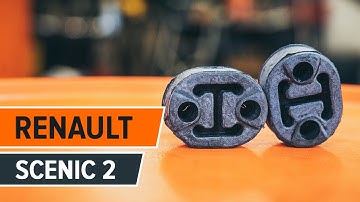 Wie RENAULT SCENIC 2 Endschalldämpfer Halterung hinten wechseln TUTORIAL | AUTODOC