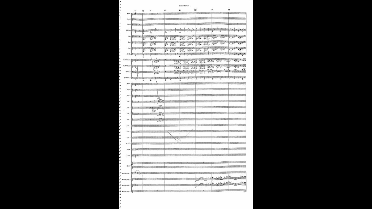 David R. Gillingham - Concertino for 4 Percussionists and Wind Ensemble (1997) SCORE+AUDIO