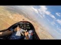 K13 Glider Solo Soaring Flight - Winch Launch, Thermalling, Landing - Cockpit View GoPro