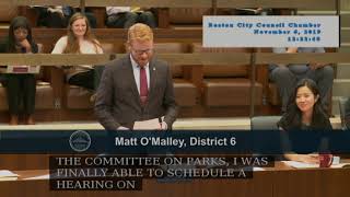 Boston City Council Meeting on November 6, 2019