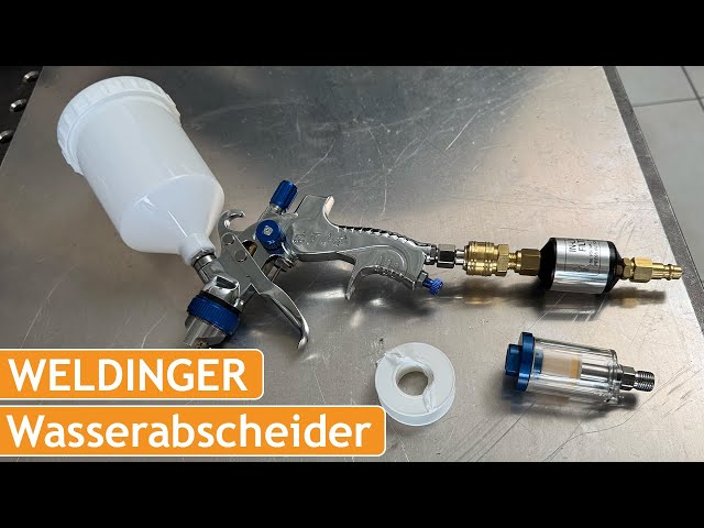 BUZIFU Mini Luftfilter, 1/4 Druckluft Wasserabscheider Ölabscheider Luftfilter Abscheider Oelabscheider Luftfilter Abscheider Wasserfaengerfilter Oel Wasserfalle Filter Separator Tool Mit Verbinder Fuer Kompresor Lackierpistole