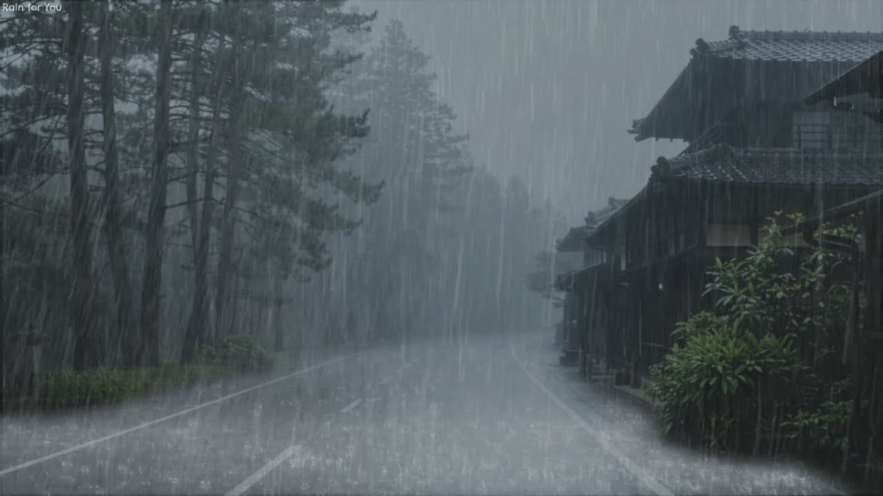Rain Sounds for Sleeping 😴 Heavy Rain & Thunderstorm for Sleeping & Relaxation at Night