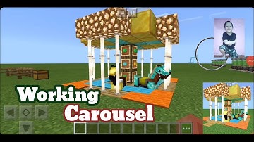 How to make a working carousel merry go round in Minecraft