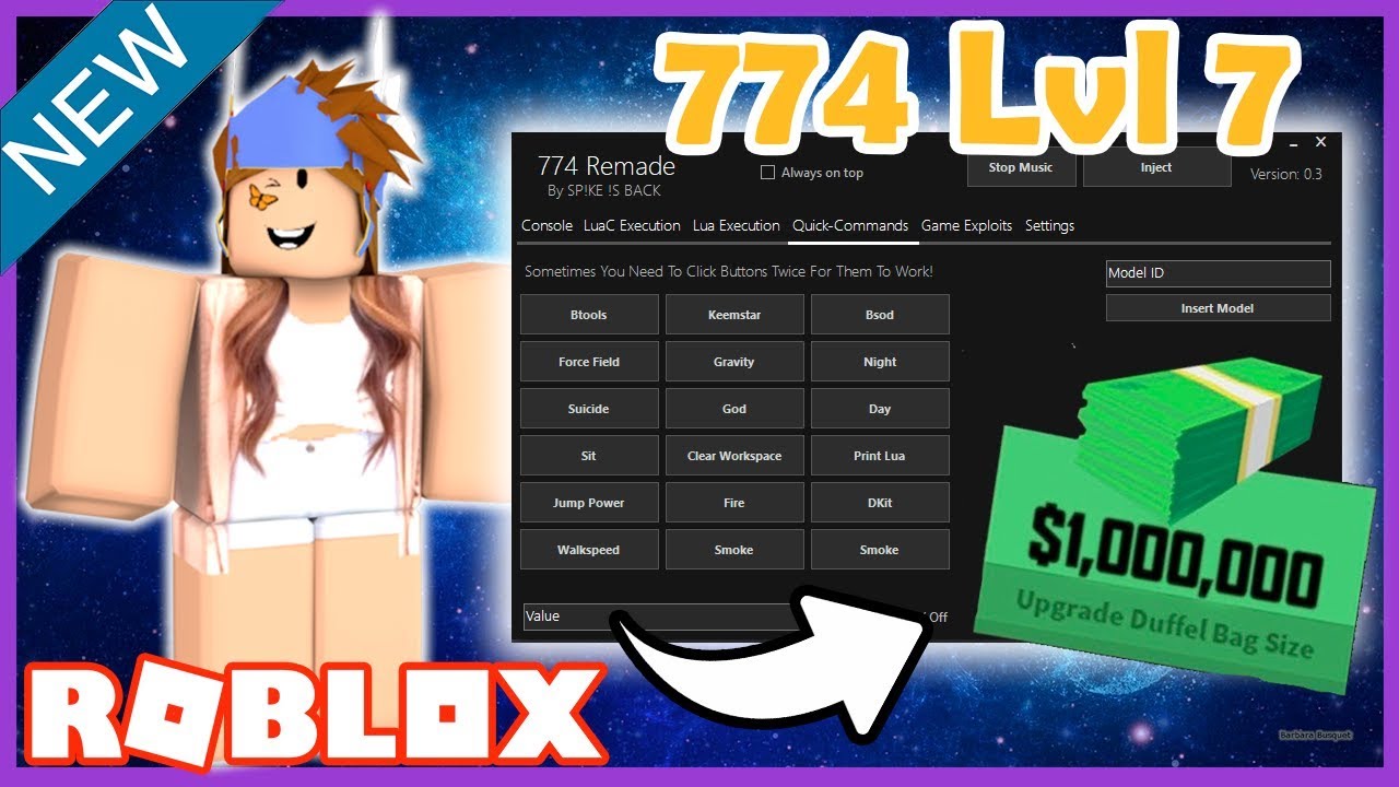 Nuevo Lvl 7 774 Lua Cnoclip Fly Super Salto Para - roblox noclip and fly script