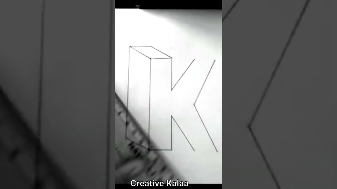 3D Letter K For King Art Creative 3d Diy Youtube Easydrawing Shade Enjoy 