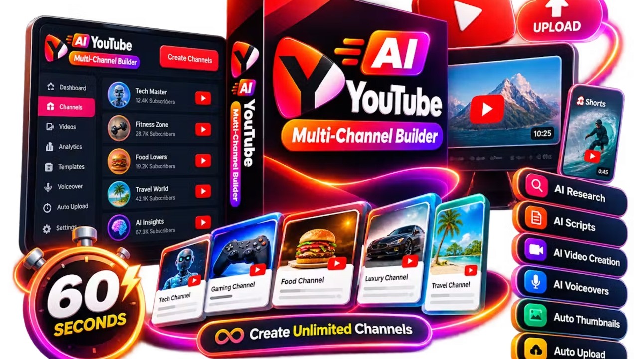 AI YouTube Multi-Channel Builder Review & Demo - AI YouTube Multi-Channel Builder OTO