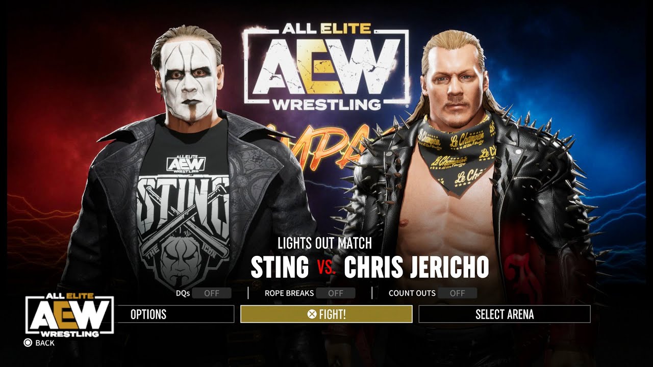 AEW Fight Forever - Sting Vs Chris Jericho FULL GAMEPLAY (PS5)