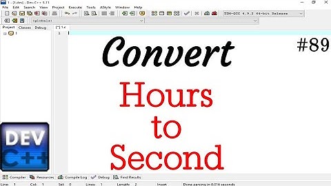 Write a program for convert time from hour to second