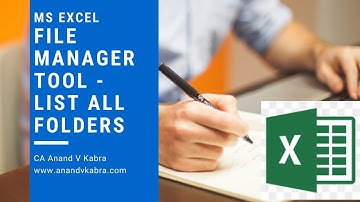 Excel - File Manager - Check Directory (list of folders and Sub folders)