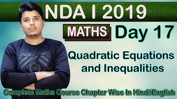Quadratic equations chapter for NDA 1 2019 || NDA 1 2019 maths Quadratic equations tricks