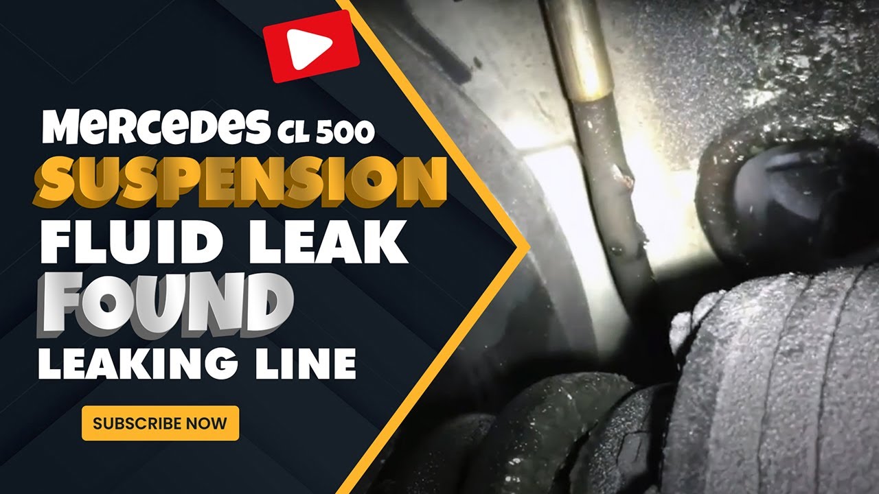Mercedes CL 500 Suspension Fluid Leak. Found a leaking line YouTube