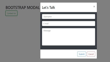 Create a Modal With HTML & BOOTSTRAP 4