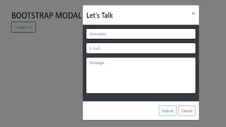 Create a Modal With HTML & BOOTSTRAP 4