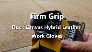 Firm Grip Duck Canvas Hybrid Leather Work Gloves