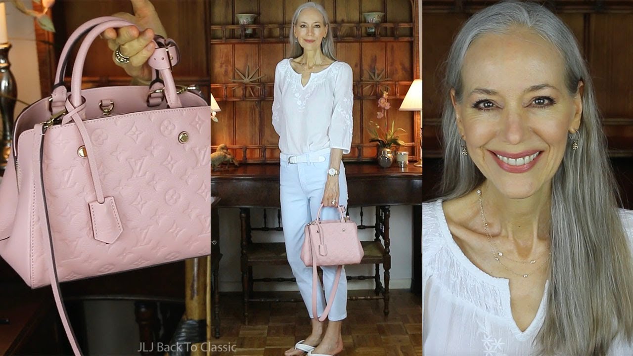 Louis Vuitton Montaigne BB Empreinte Bag Review, What Fits; Gauze Top,  Jeans OOTD / Classic Fashion 