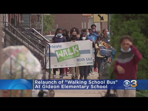 Relaunch Of Walking School Bus At Gideon Elementary School