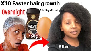 OVERNIGHT Egg & Coffee for x10 Faster hair Growth! It ACTUALLY WORKS 😳😳😱