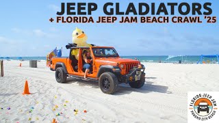 Jeep Gladiators at Florida Jeep Jam's Beach Crawl 2025