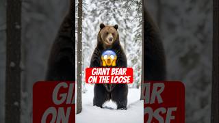 🐻The Giant Brown Bear of Siberia!#bear #russia #DreamScreenAI #animalshorts #learnaboutanimals
