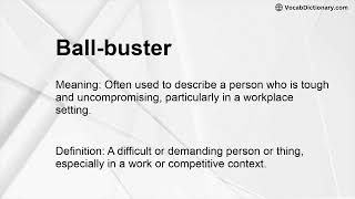 Ball-buster Meaning