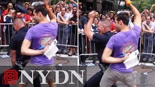 Nypd Officer Dances Enthusiastically With Pride Parade Marcher