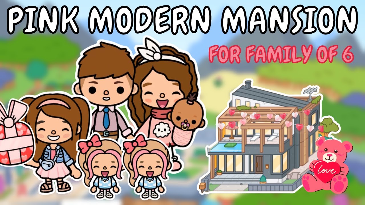 💗 Розовый современный особняк 💗 Идеи дома Тока Бока в стиле Дня святого Валентина 😍 TOCA GIRLZ