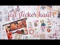 Fall Sticker Haul!