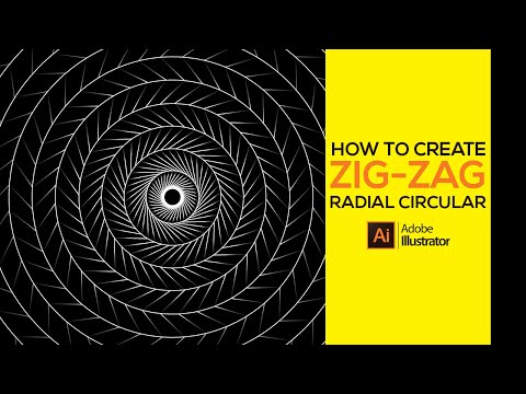 Zig Zag Radial Circular in Adobe illustrator Tutorial