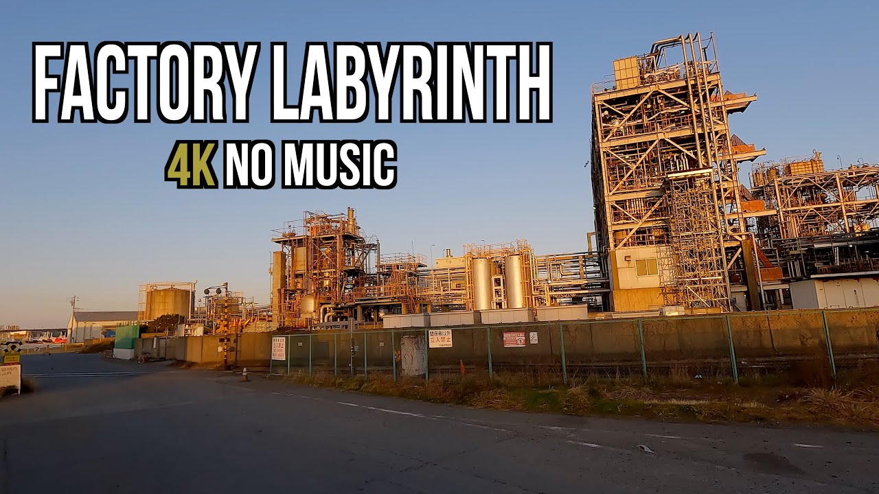Industrial Silence: Early Morning Drive in Kawasaki Labyrinth | 4K ASMR [No Music]