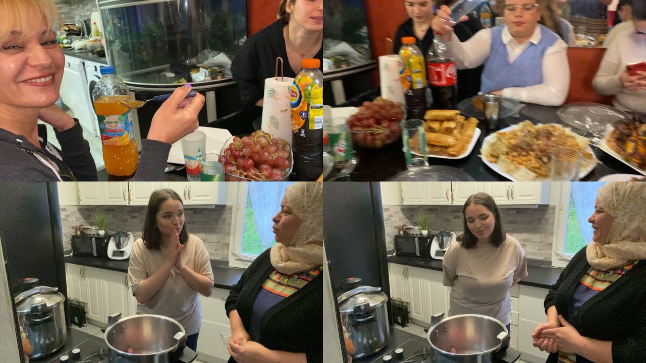 شاركتكم الاحتفال بالمولد النبوي الشريف أجواء عائلية تهبل مع اختي مليكة و البنات طاولة بأطباق تقليدية