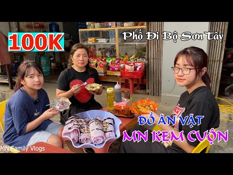 Video 100K - Ba Mẹ Con Hồng Anh Ăn Kem Cuộn và Đồ Ăn Vặt -... - youtube